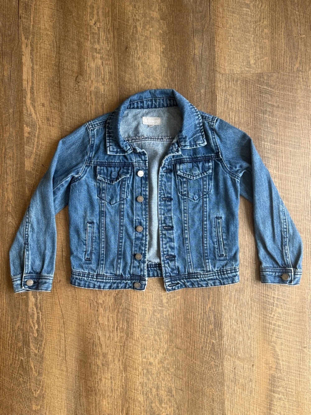 Tractr Kids Girls Blue Denim Button Up Jean Jacket Size 6